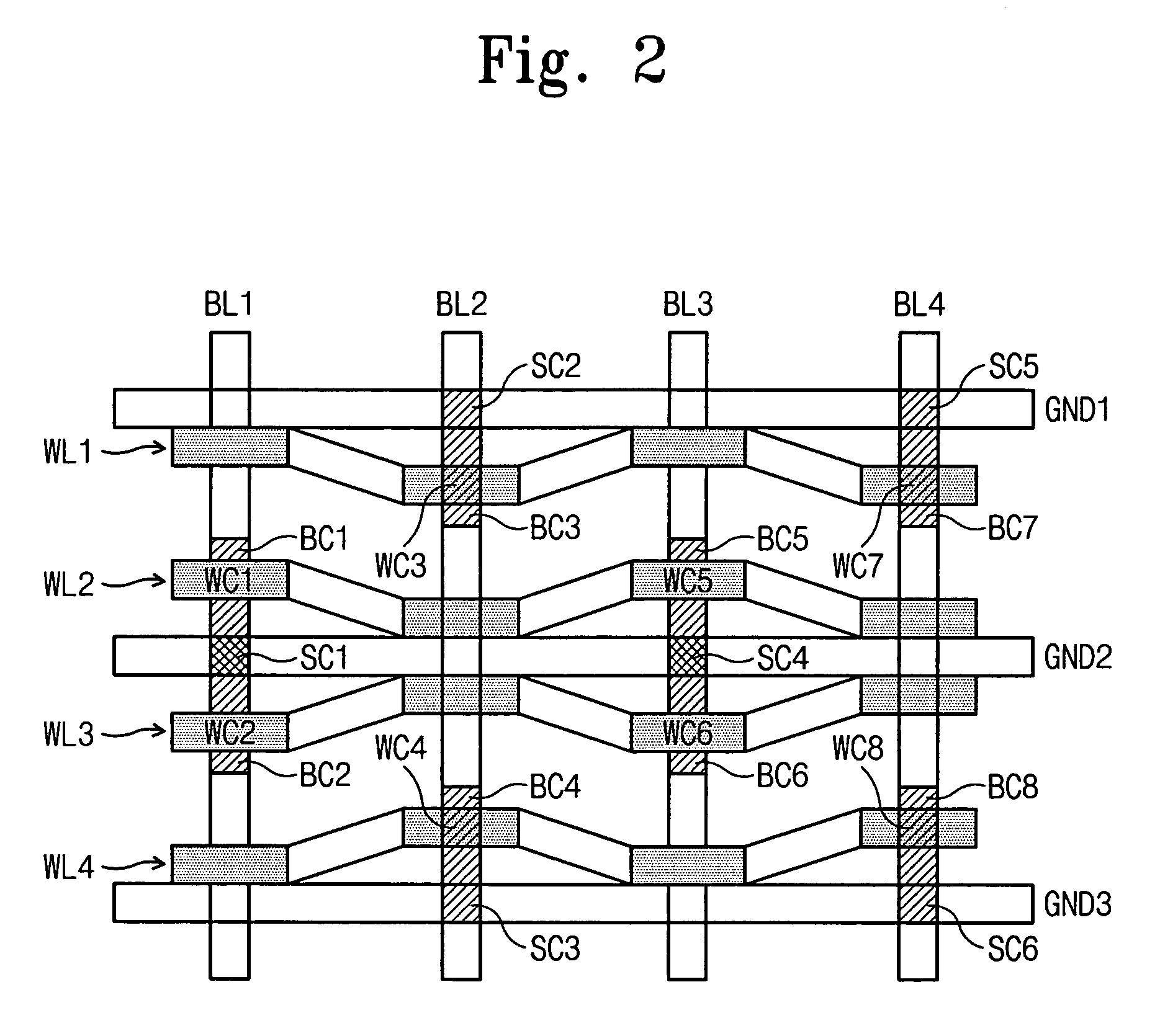 Bit cell array for preventing coupling effect in read only memory