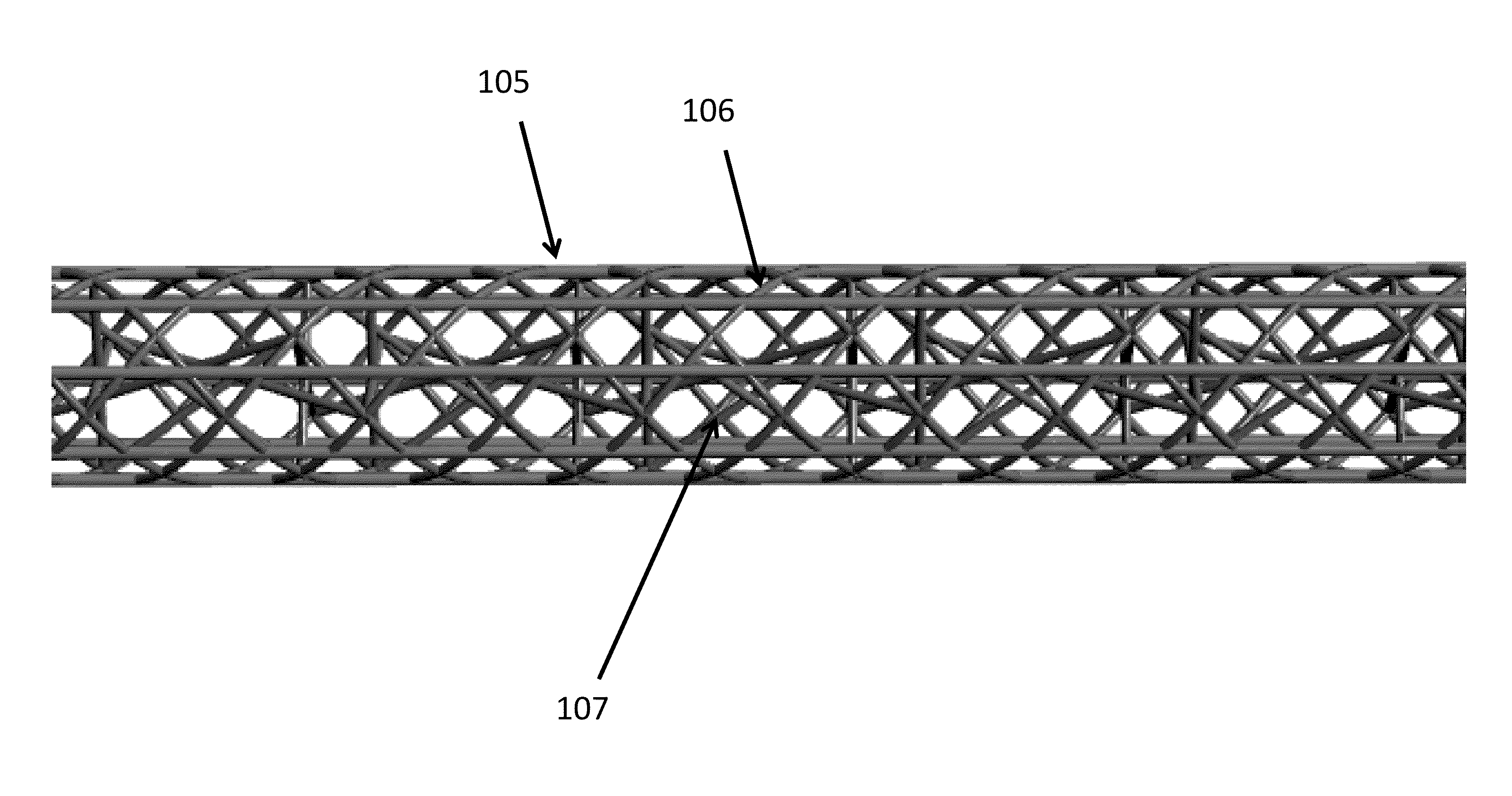 Minimal weight composites using open structure