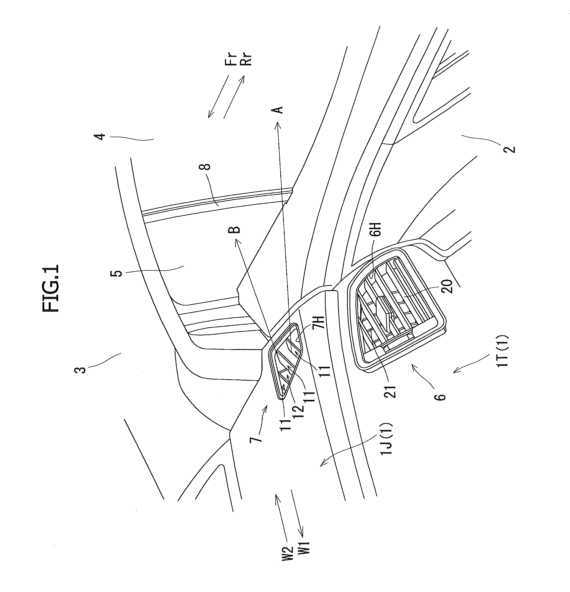 Air feed structure for vehicle