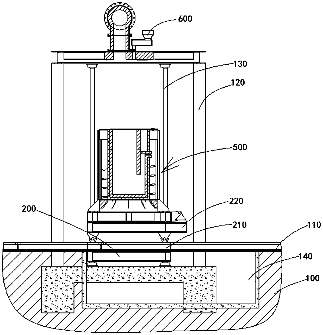 A fully automatic continuous feeding slag discharge and dumping metal recovery electric melting device