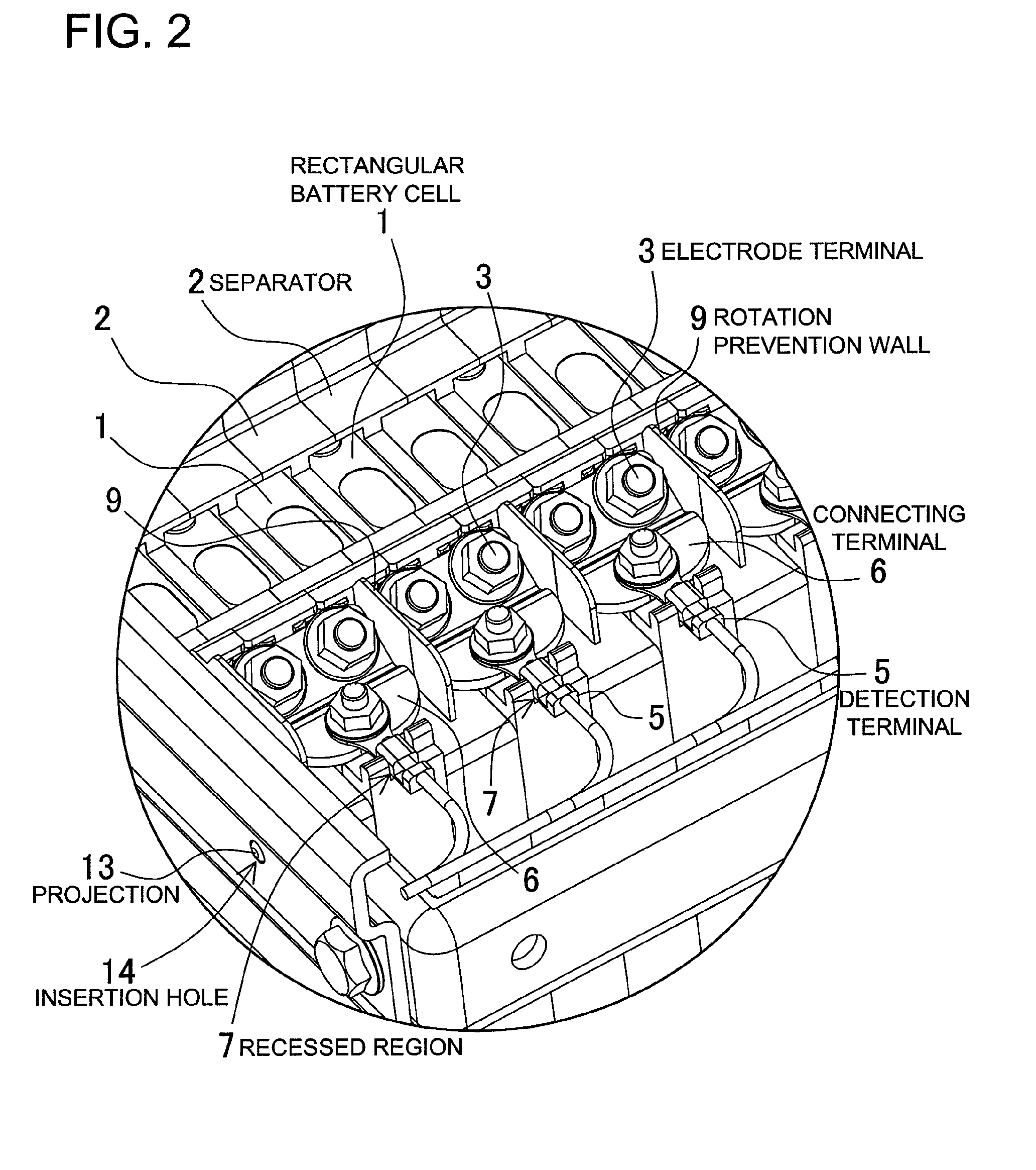 Battery array and battery array separator