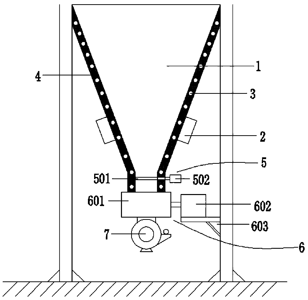 Ash hopper dust removal device