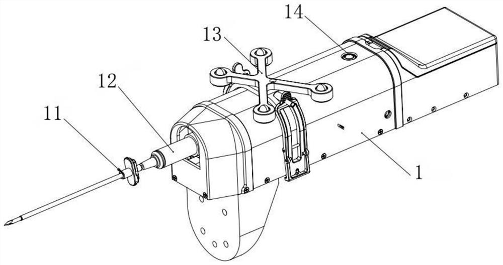 Puncture implantation device