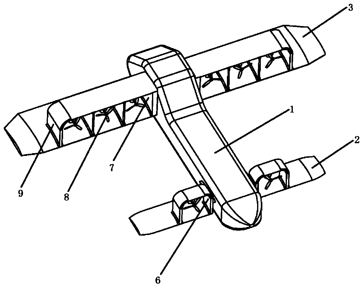 Layout and control method of distributed power tilt-wing aircraft