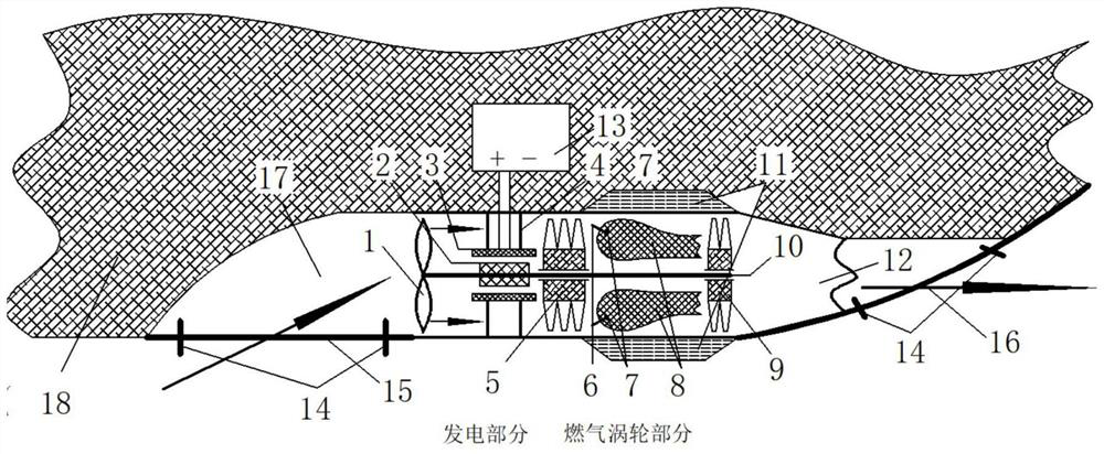 An aircraft auxiliary power generation mechanism based on metal nanopowder combustion