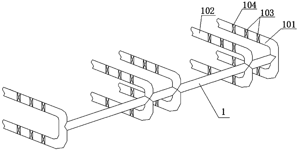 Flat pressure pipe for step-by-step water retaining and emptying system of high dam