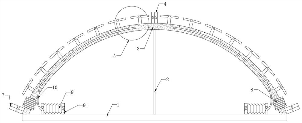 A kind of self-snow removal type greenhouse structure