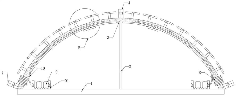 A kind of self-snow removal type greenhouse structure