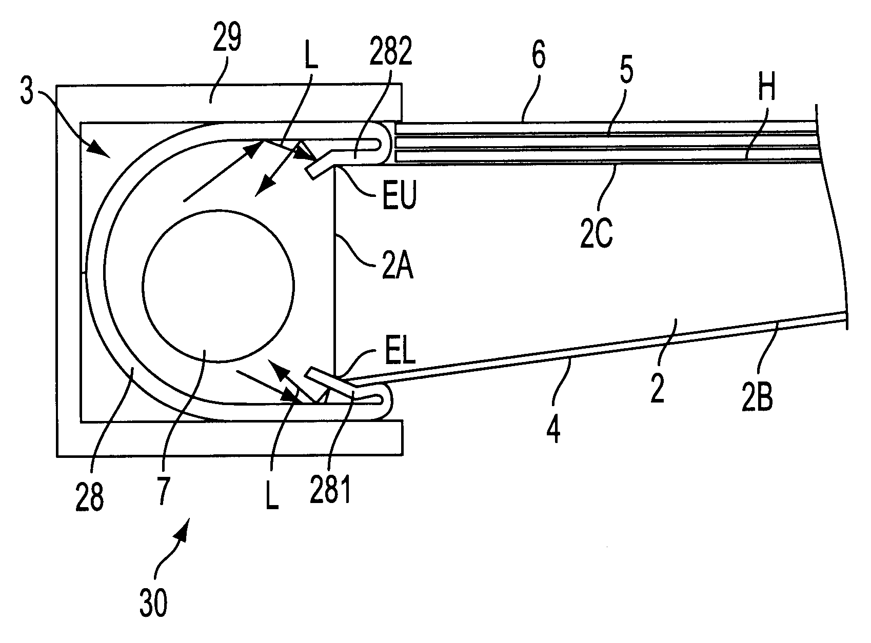 Surface light source device of side light type