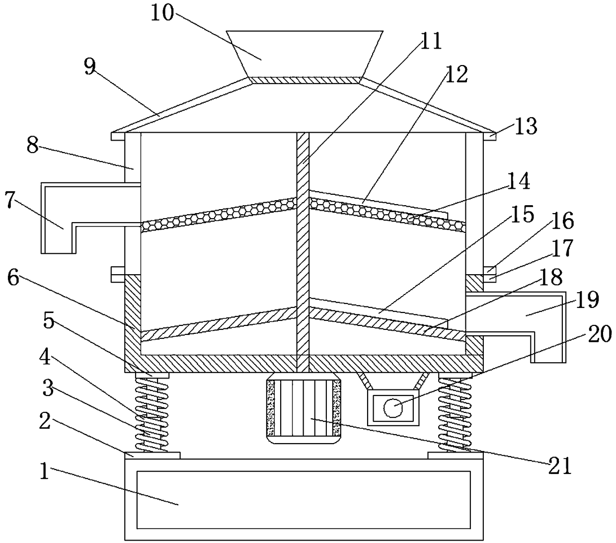 Traditional Chinese medicine powder screening device