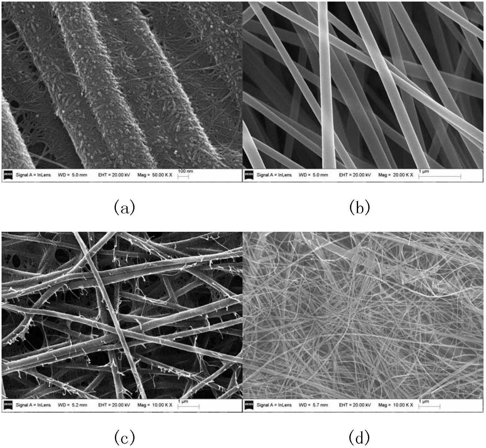 Carbon nanofiber load titanium dioxide thin film anode material and preparation method thereof