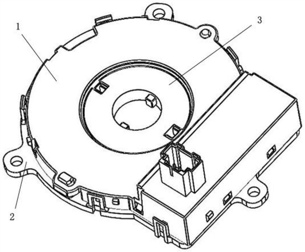 Steering wheel angle sensor convenient to install