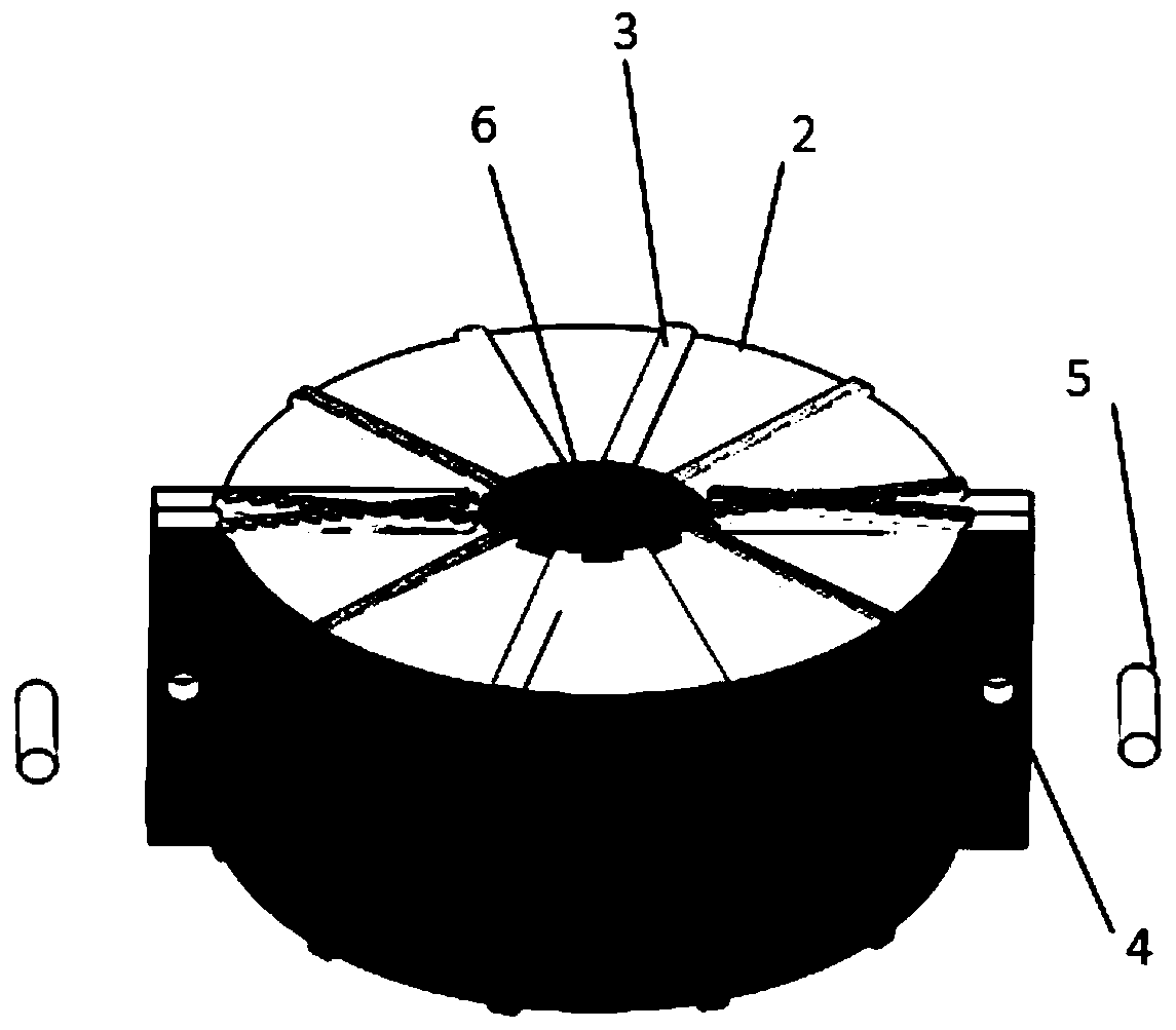 Array eddy current probe and detection method for wire rope broken wire defect detection