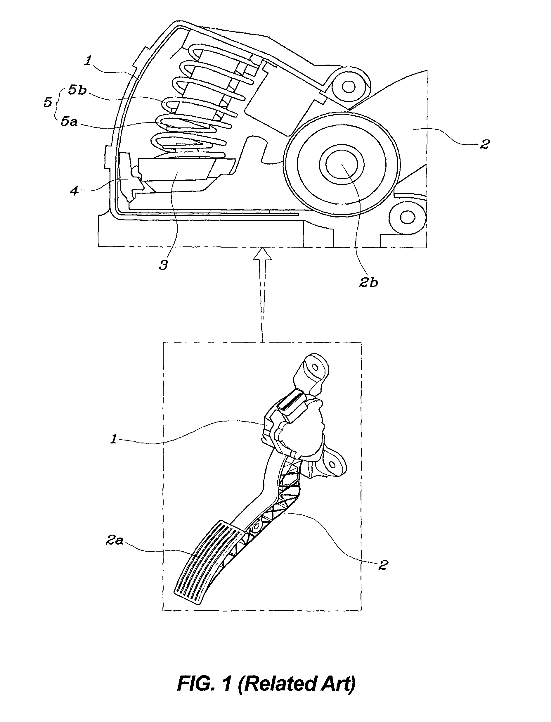 Pedal effort adjusting apparatus of accelerator pedal