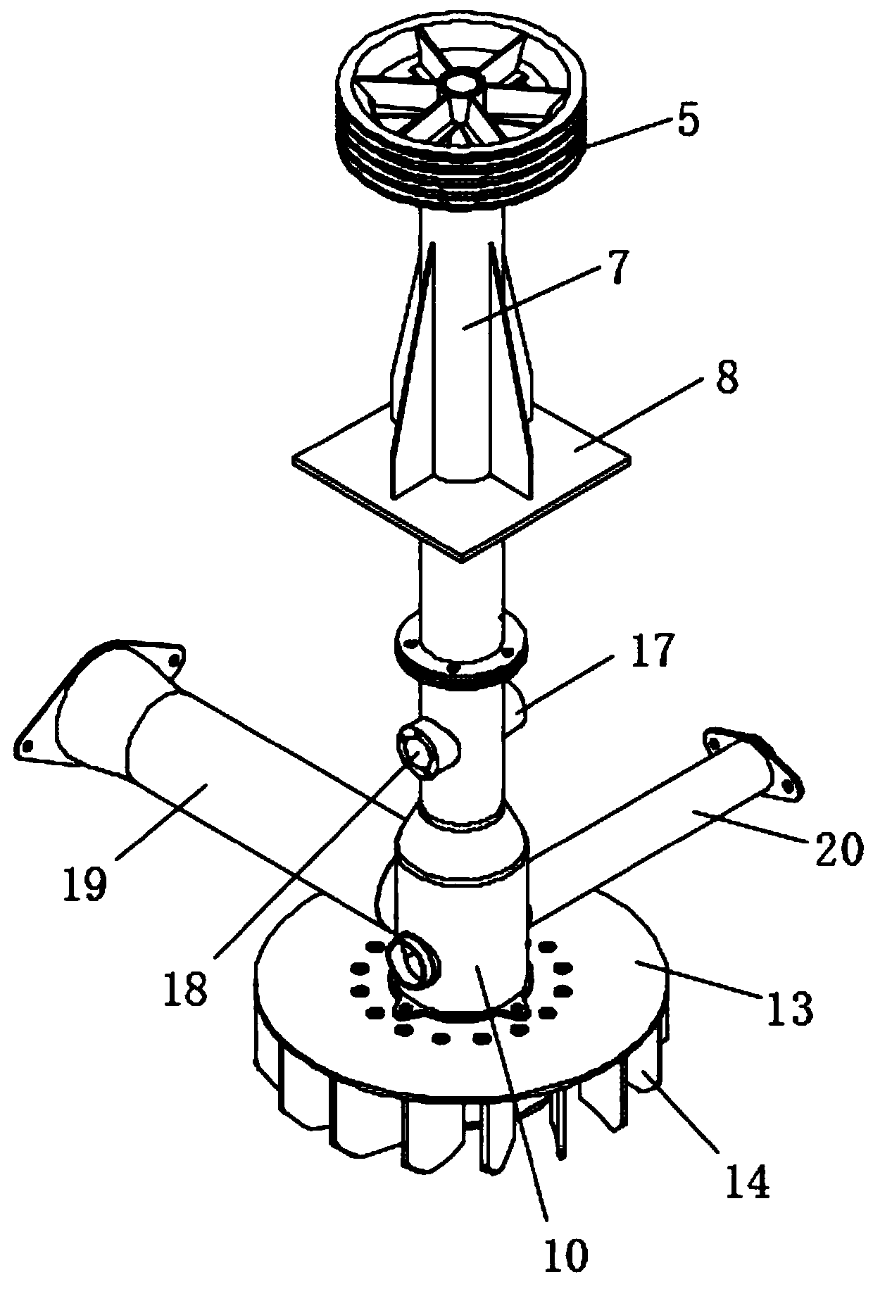 W-shaped bottoming cycle airflow pneumatic flotation machine