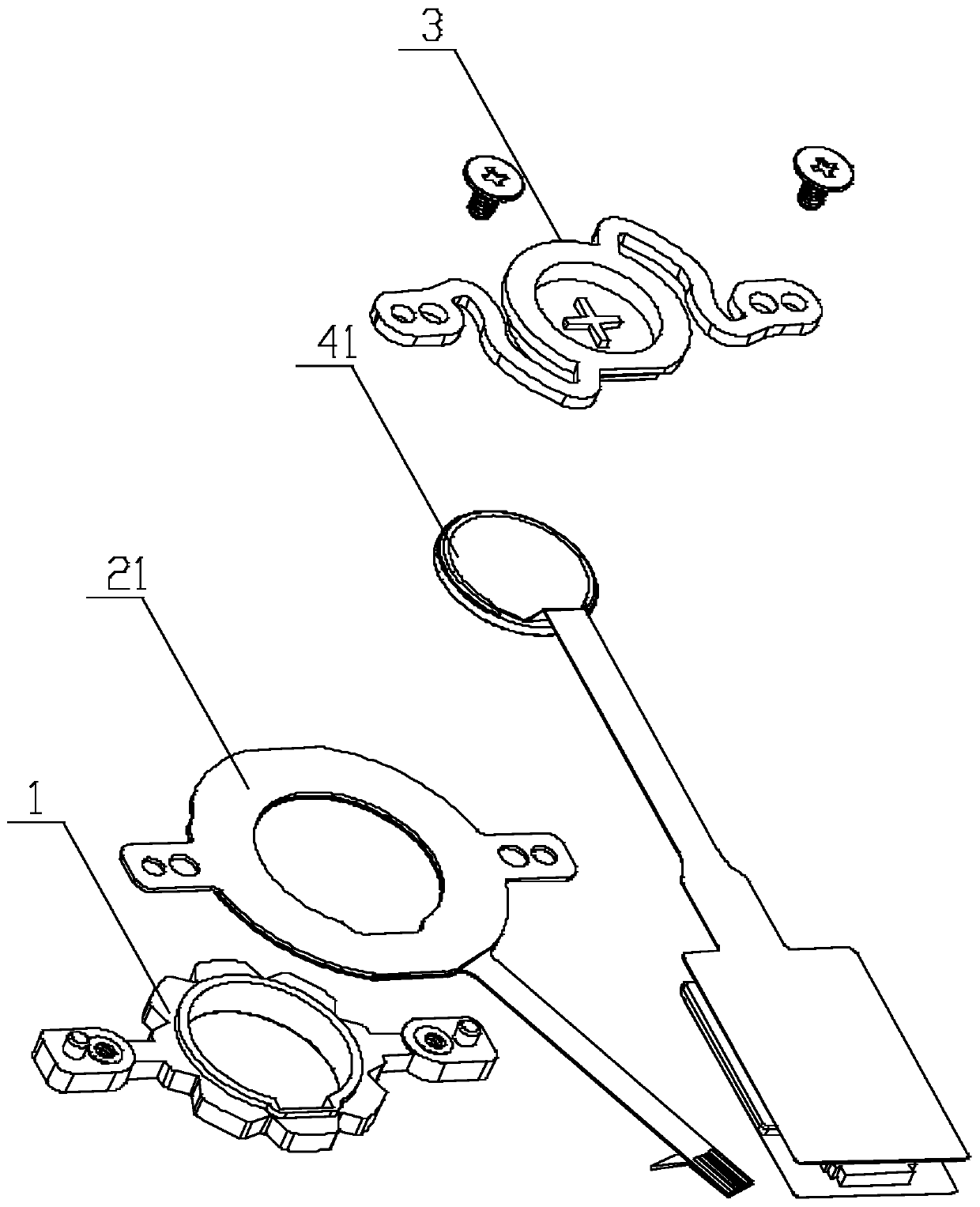 Whole-circle light assembly and key module with whole-circle light effect