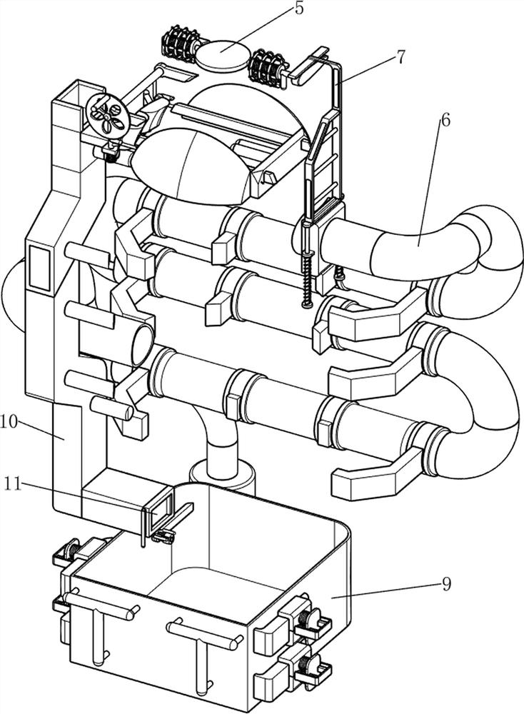 Drainage device used for smoke water treatment and capable of preventing smoke from being mixed with sewage