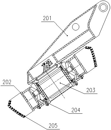 A variable section vertical shaft excavation device