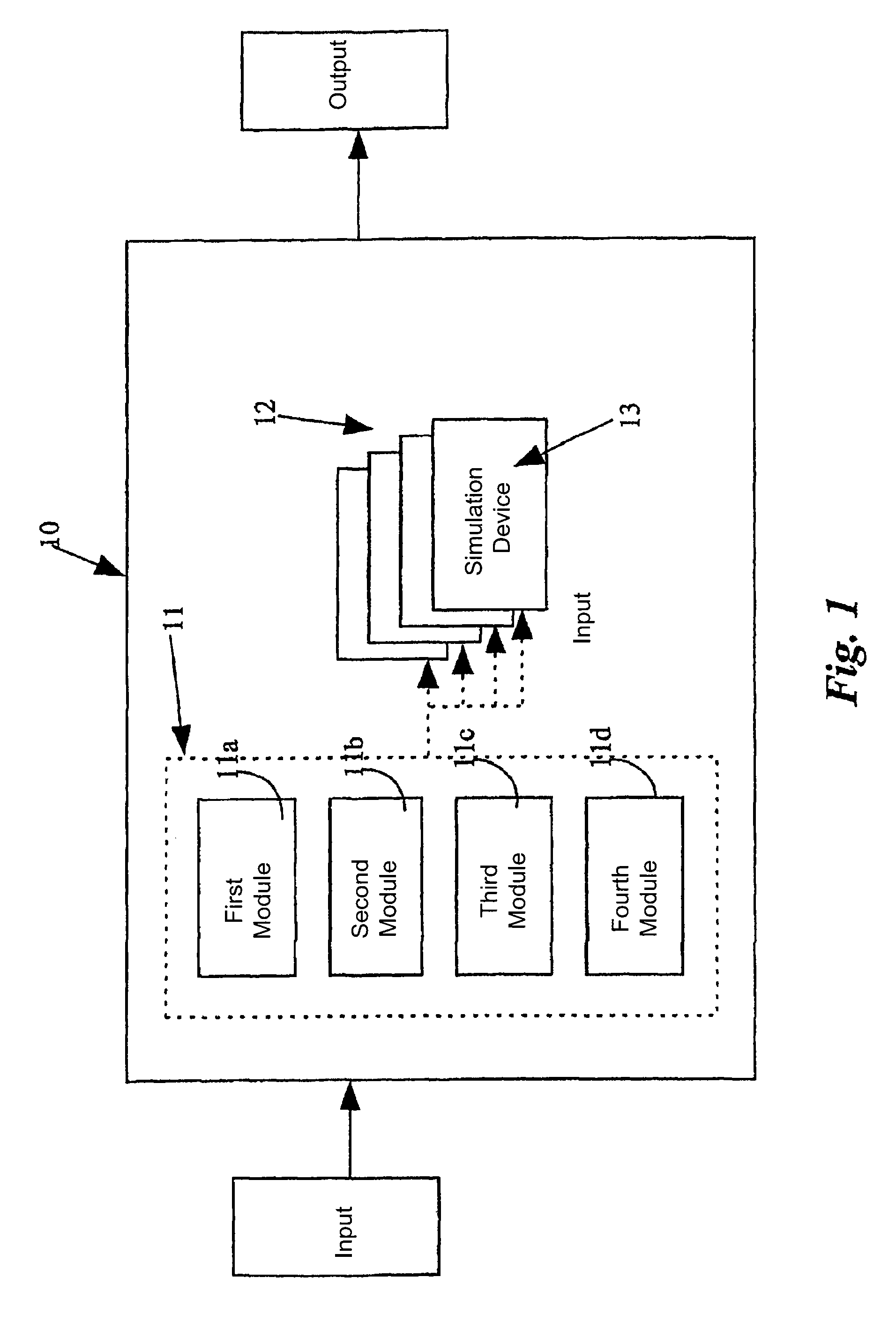 Method and system for simulating a communication network, related network and computer program product therefor