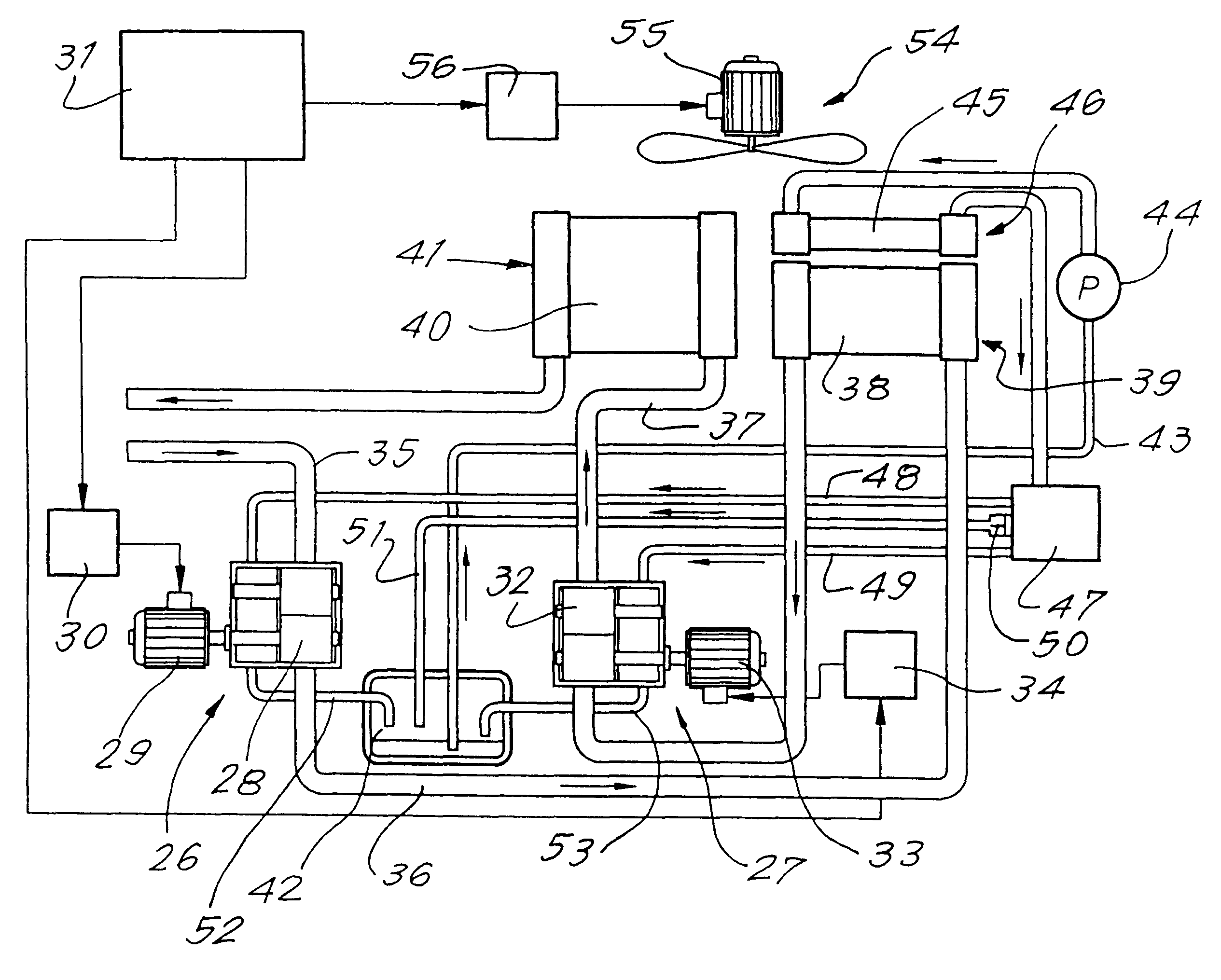 Method for regulating a fan in a compressor unit and compressor unit with fan regulated in such manner