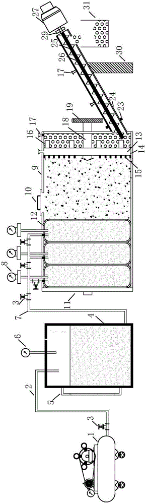 A test device and method for simulating earth pressure balance shield construction dregs improvement