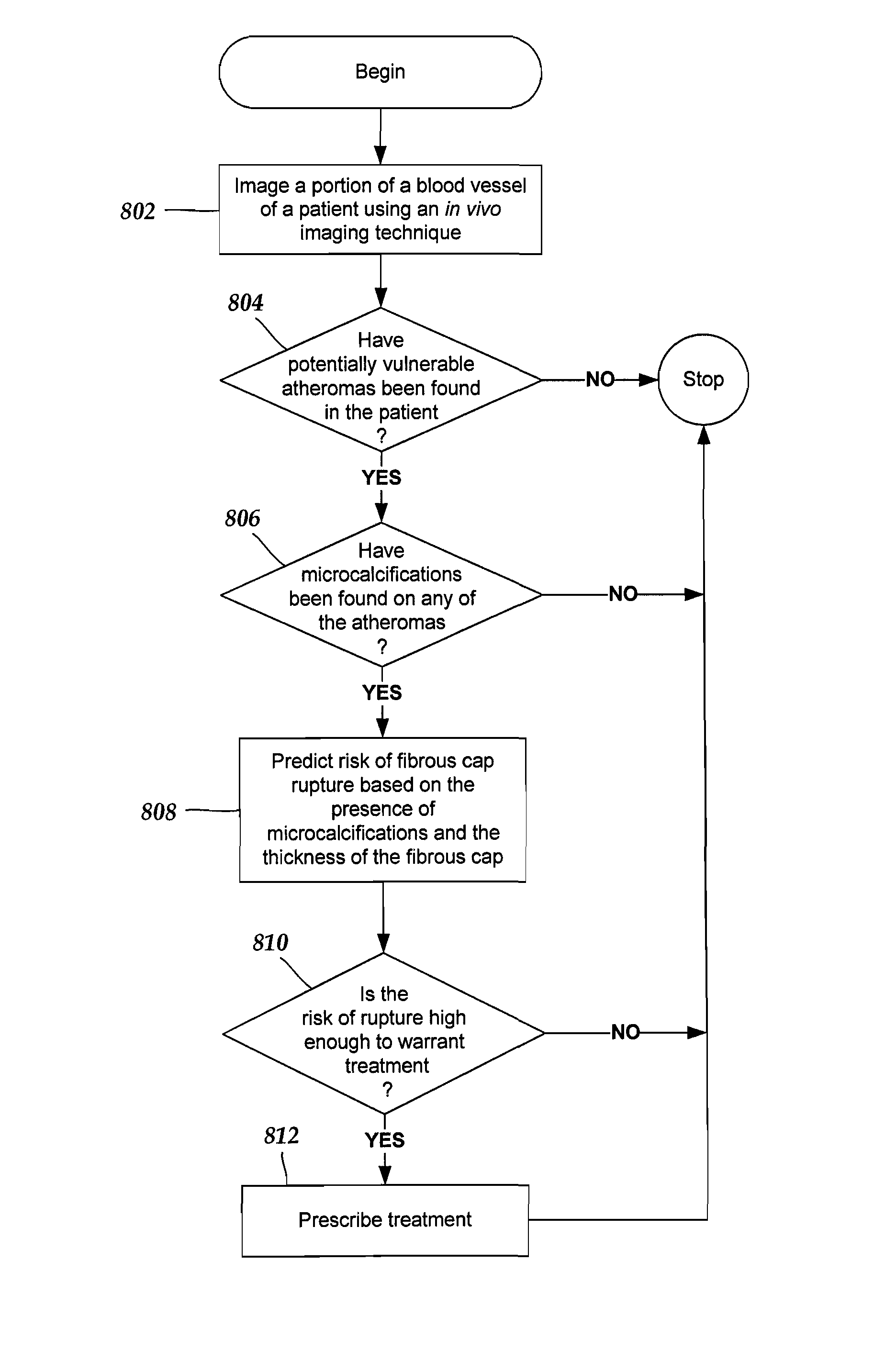 System and method for in vivo imaging of blood vessel walls to detect microcalcifications