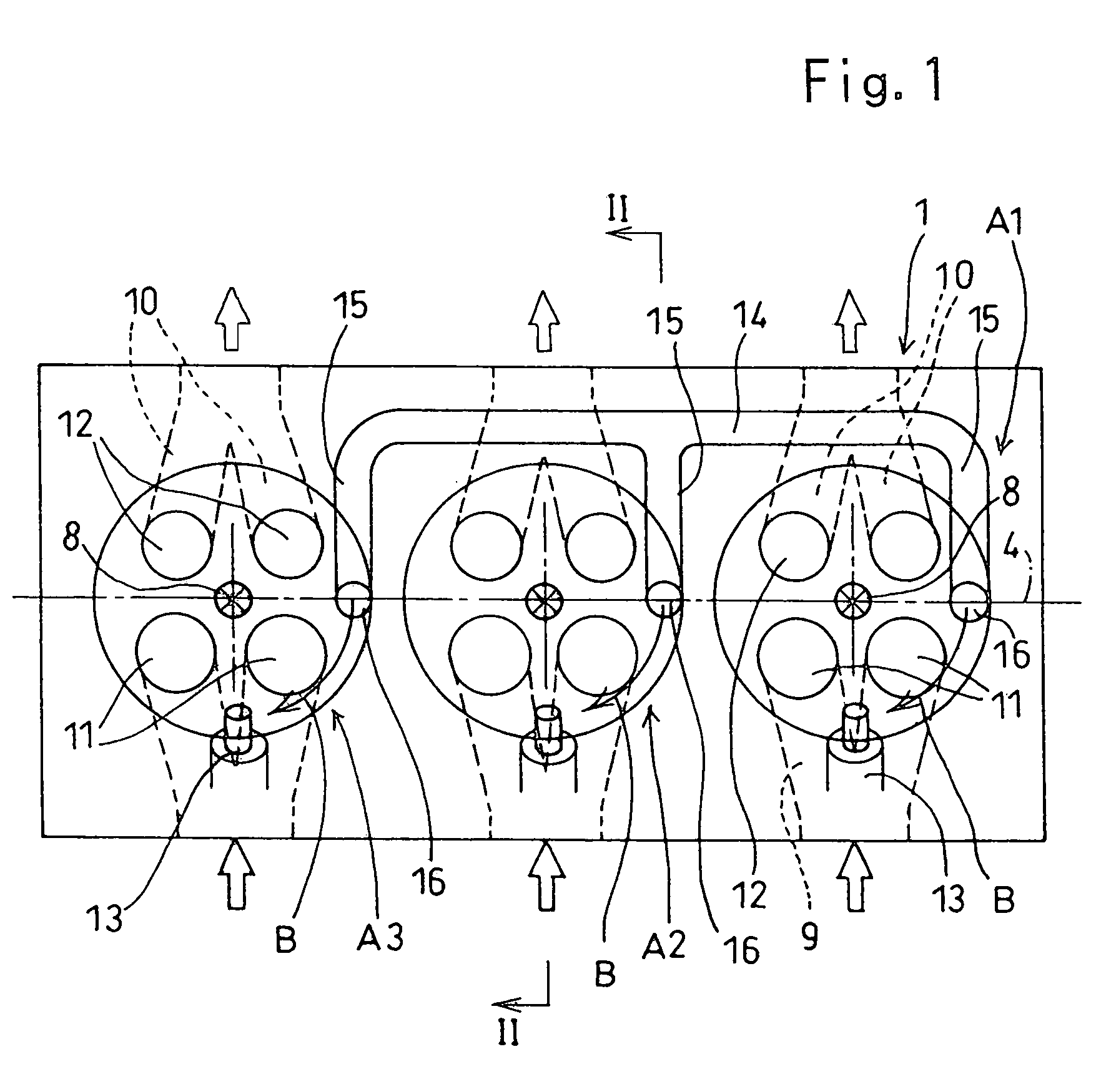 Multiple cylinder internal combustion engine