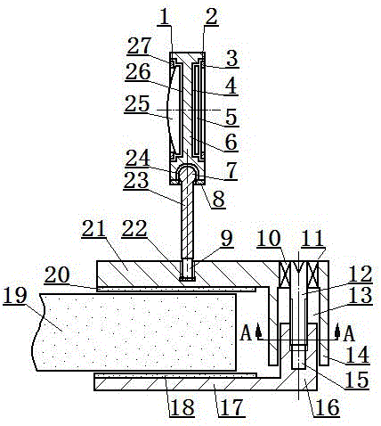 Clamp capable of observing play fingering of guitar simultaneously and comprehensively