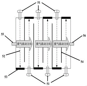 Industrial waste cracking incineration exhaust gas denitration system