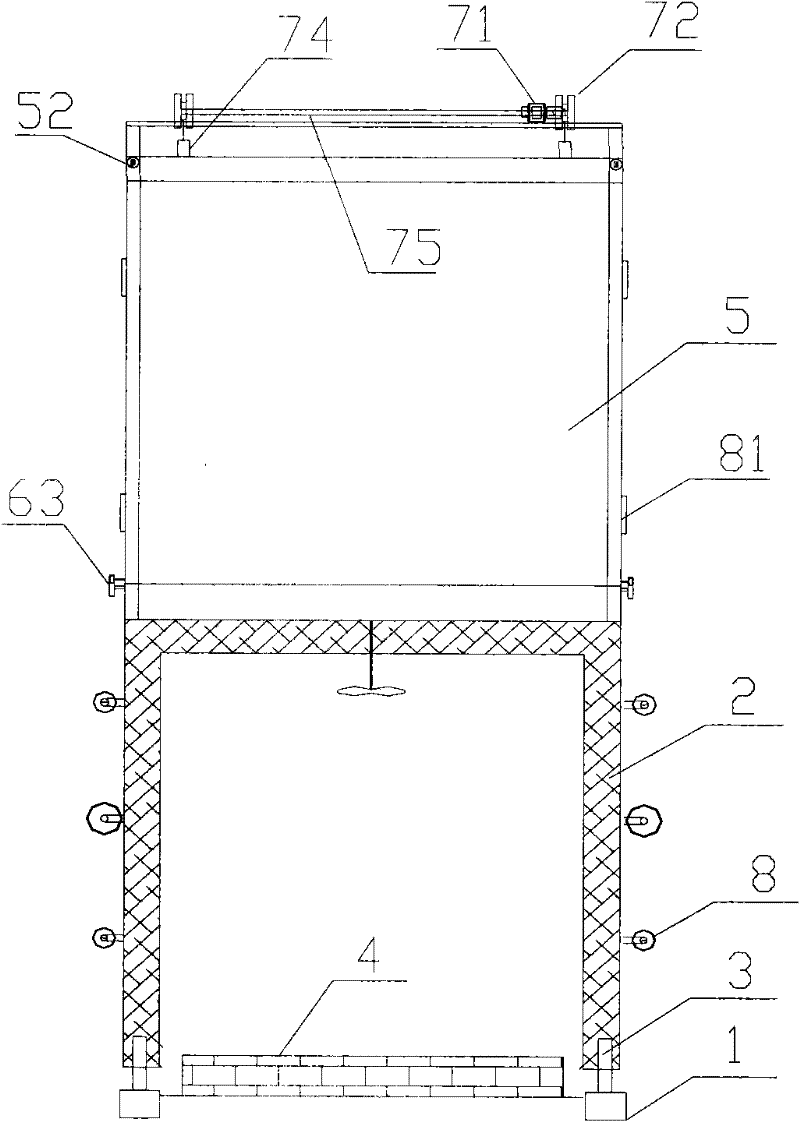 All-fiber mantle-mobile hot air circulation annealing furnace