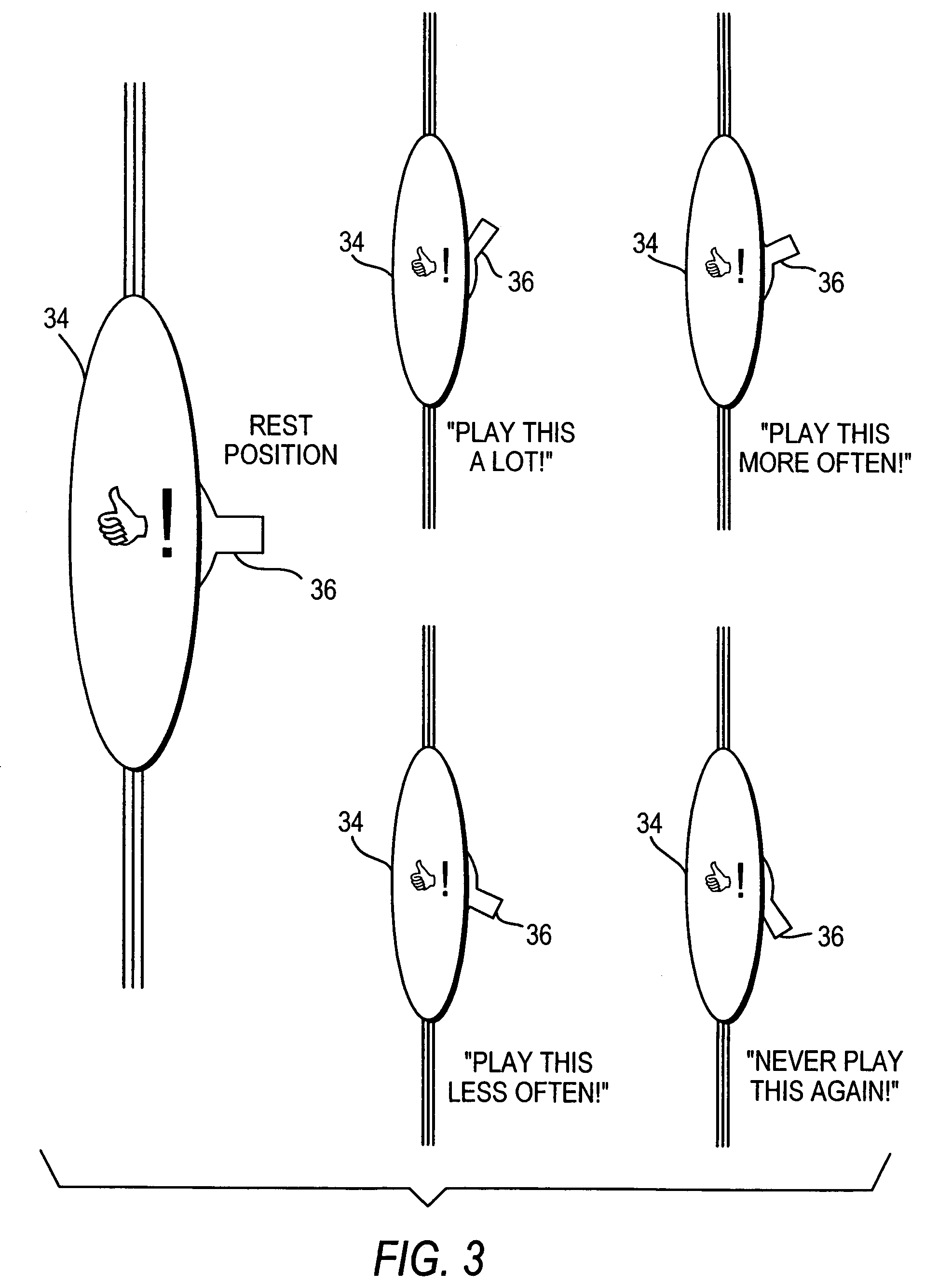 Portable device attached to a media player for rating audio/video contents