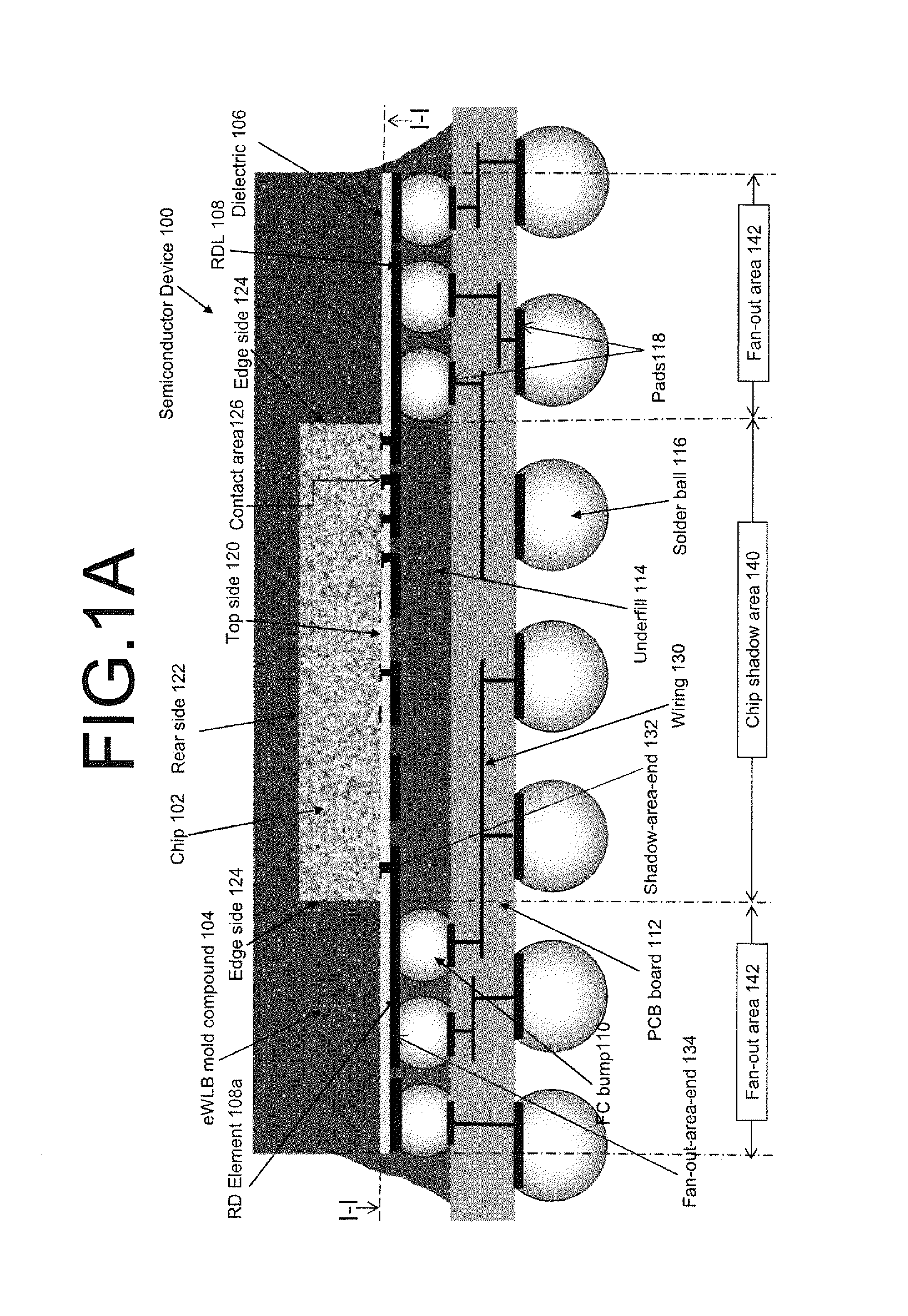 Semiconductor device with chip having low-k-layers