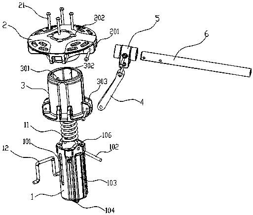 Power-assisted umbrella head for tent