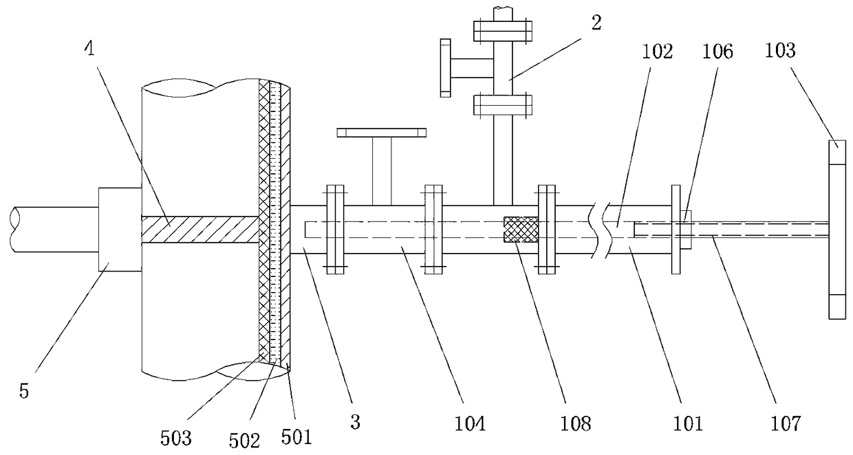 Emergency processing method and device for falling of sliding valve gate plate through catalyst