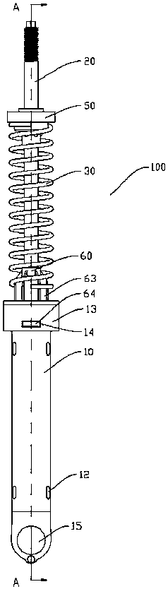 Shock absorber of washing machine and washing machine provided with same