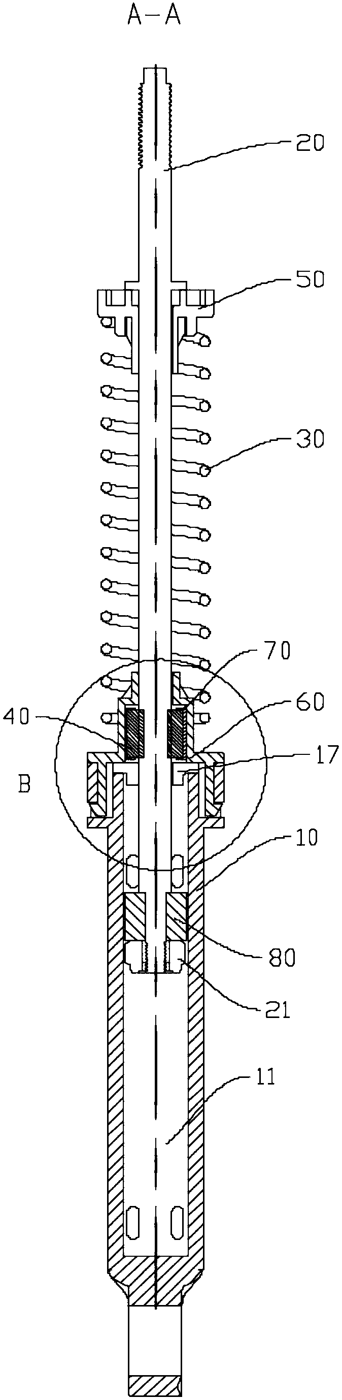 Shock absorber of washing machine and washing machine provided with same