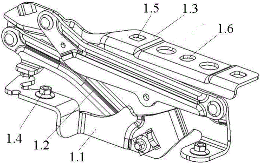 Assembly positioning tool and assembly method for four-bar linkage hood hinge