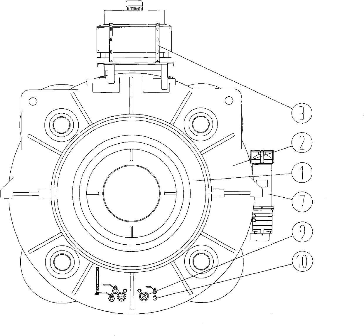 Combined semi-directly driven wind-powered speed increasing box