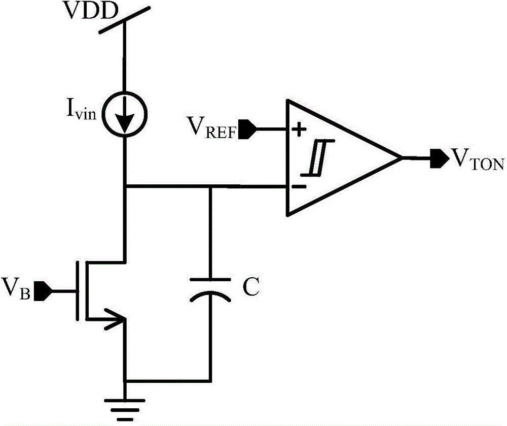 Timer circuit used for COT control mode switching adjustor