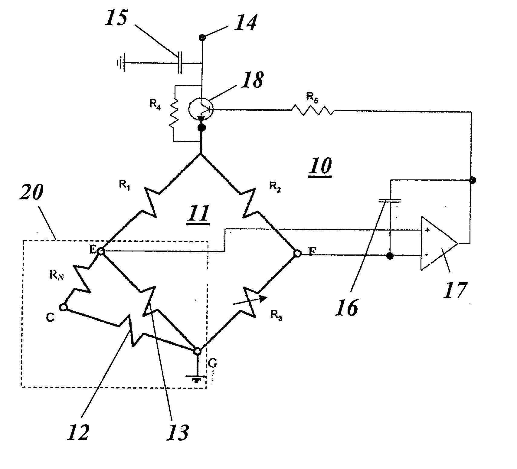 Apparatus for the rapid measurement of temperatures in a hot gas flow