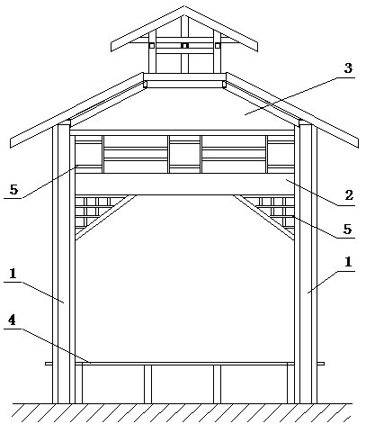 Pavilion without bolted connections