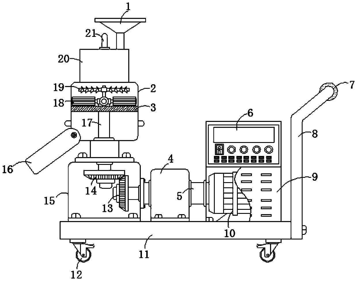 A high-efficiency and environment-friendly straw processing granulator