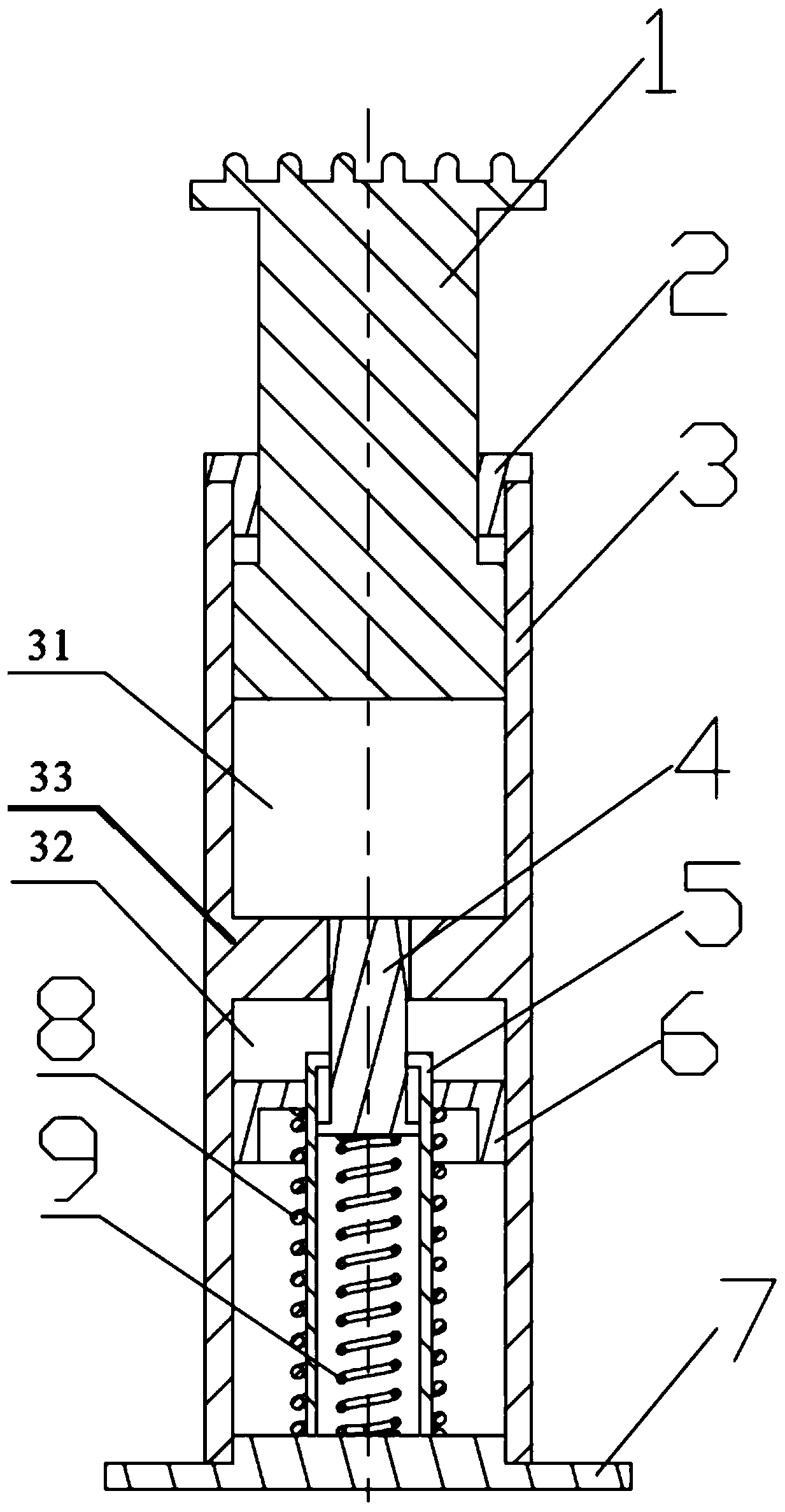 A reusable crash energy-absorbing device for rail vehicles