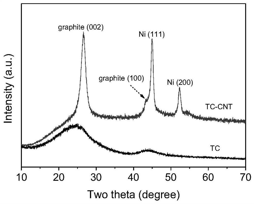 A kind of preparation method of textured carbon fiber cloth/carbon nanotube composite material