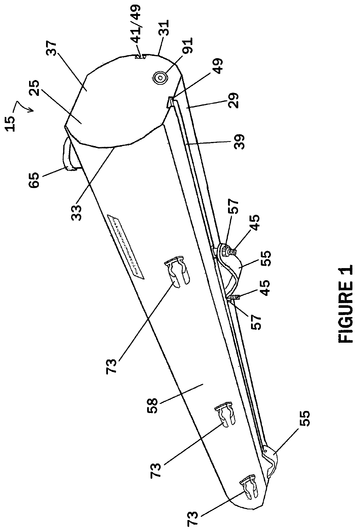 Vehicle roof rack mountable utility including structure for mounting with vertical and/or horizontal rack elements