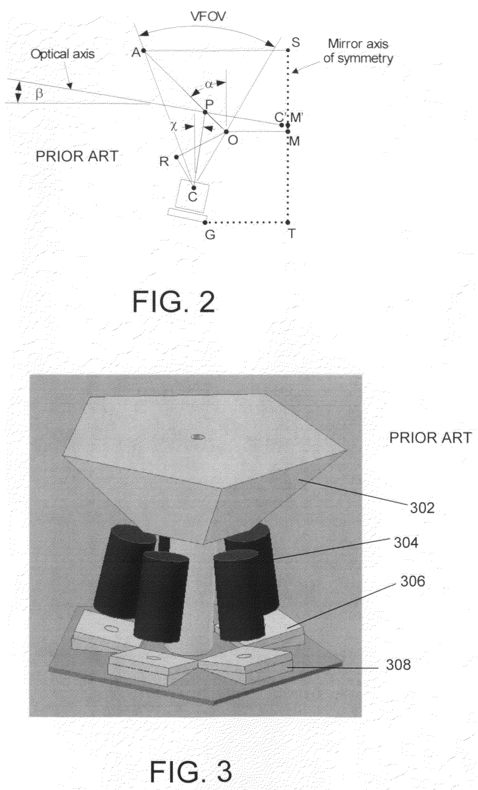 Omni-directional camera with calibration and up look angle improvements