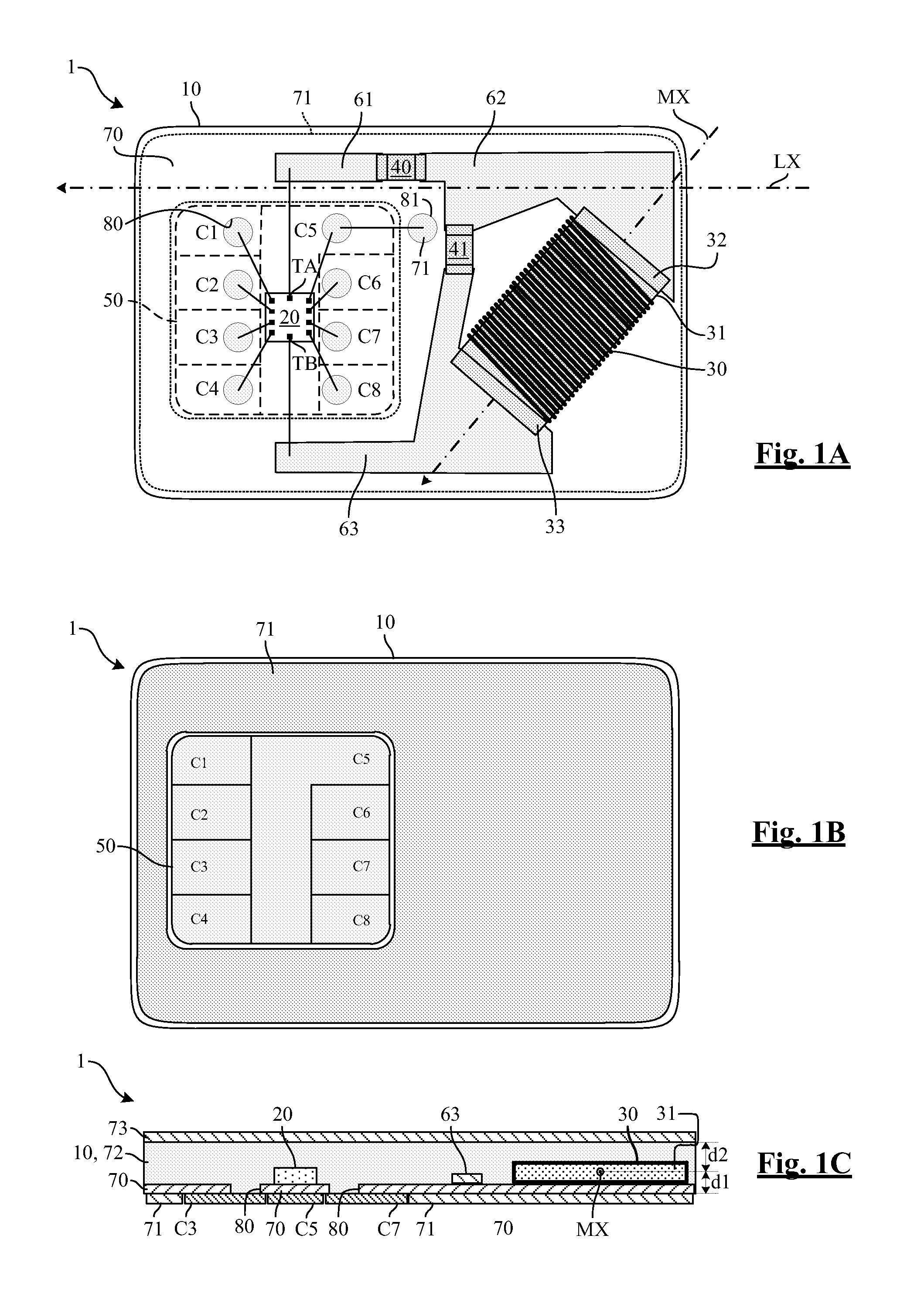 NFC Card Sensitive to Eddy Currents