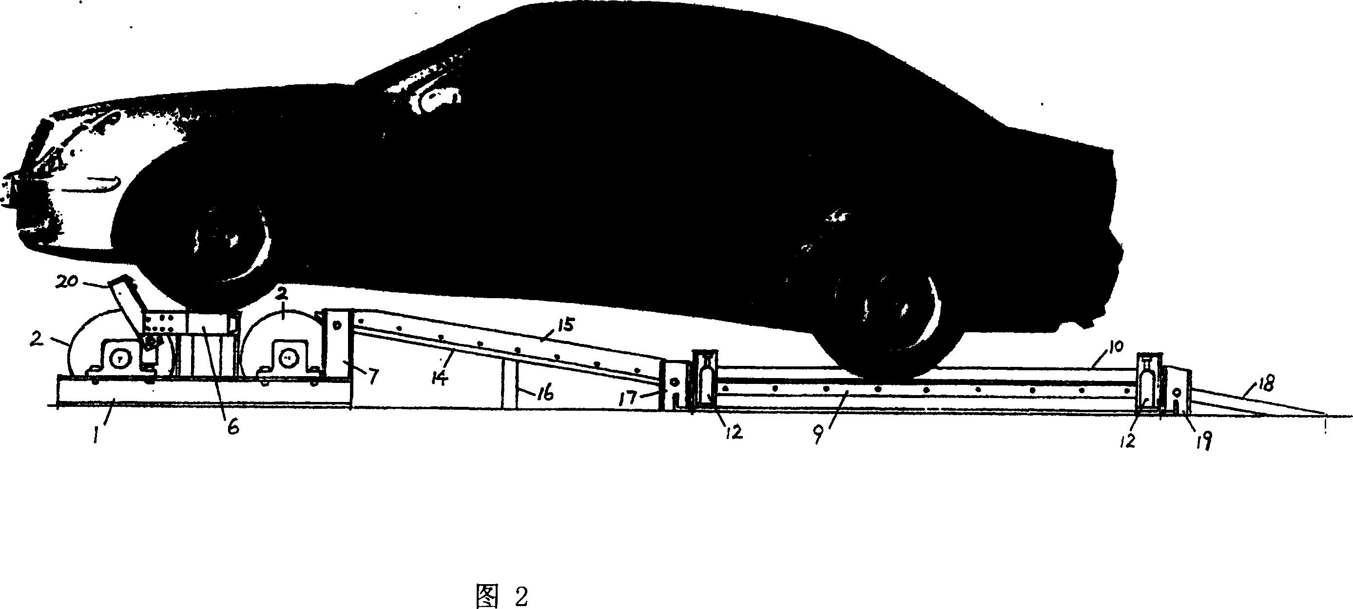 Chassis test bench for cars