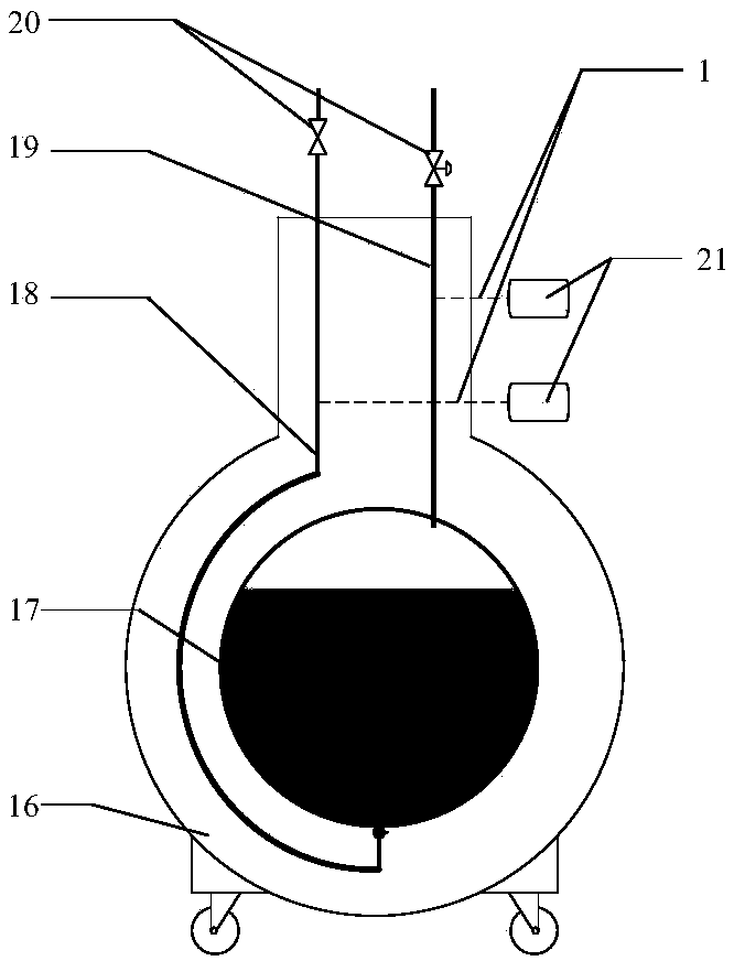 Thermoacoustic oscillation suppression device based on variable-volume damping gas storage for liquid helium container