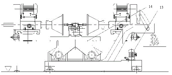 Belt conveyor roller frame vertical beam drilling device and method